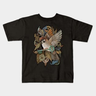 Clockwork Sparrow Kids T-Shirt